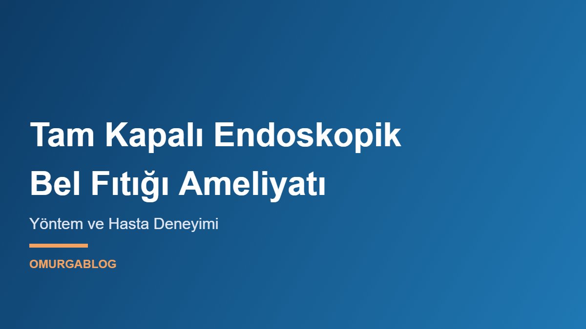 Tam kapalı endoskopik bel fıtığı ameliyatı kavramsal görseli